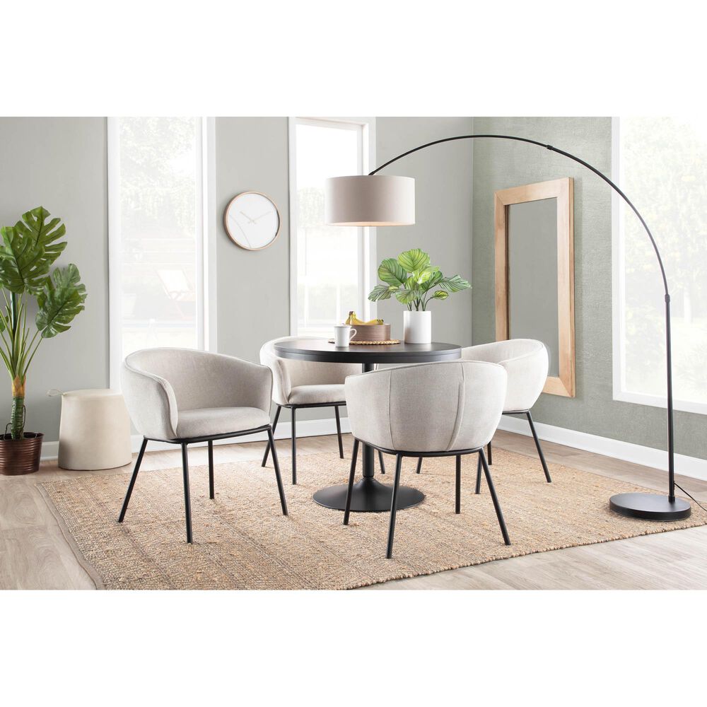 Lumisource Ashland Chair in Cream/Black, , large