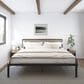 The Monday Company King Metal and Upholstered Platform Bed with USB Ports in Black, , large
