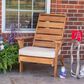 Linon Home Decor Rockport Patio Arm Chair with Natural Frame in Beige, , large