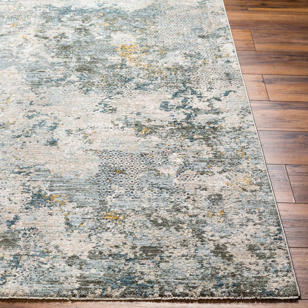 Surya Dresden Dusty Sage, Taupe, Off-White, Deep Teal, Ink Blue, Light Gray and Mustard 6'7" x 9'6" Area Rug, , large