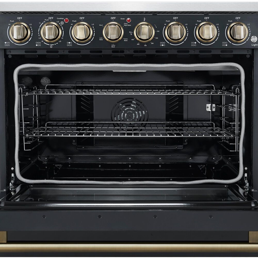 Forno Paolo 36" Freestanding Electric Range in Black, , large