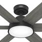 Hunter Donatella 52" Ceiling Fan with LED Lights in Matte Black, , large