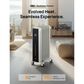 DREO Oil-filled Radiant Tower Indoor Electric Space Heater with Remote in White, , large