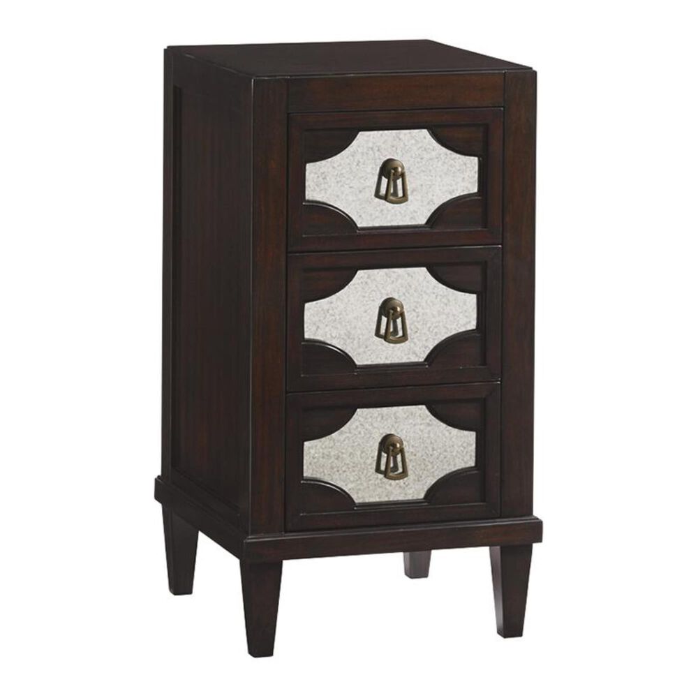 Lexington Furniture Kensington Place Lucerne Mirrored Nightstand in Dark Brown, , large