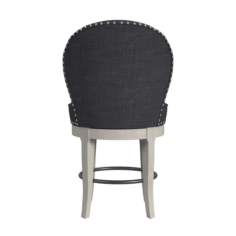Mayberry Hill Westford Swivel Counter Stool with Charcoal Linen in Grey, , large