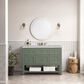 James Martin Vanities Breckenridge 48" Single Bathroom Vanity in Smokey Celadon with 3 cm Eternal Jasmine Pearl Silestone Top, Rectangular Sink and FreePower Wireless Charger, , large