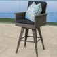 Hearth and Haven Outdoor Swivel Bar Stool in Dark Grey, , large