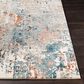 Surya Pune Deep Teal, Sky Blue, Light Beige, Tan, Dark Brown and Burnt Orange 6"7" x 9"6" Area Rug, , large