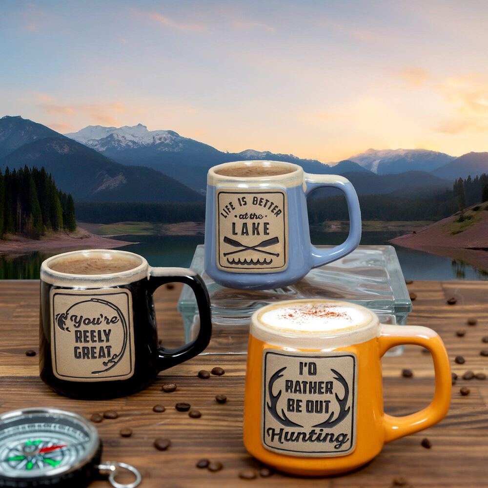 Pavilion Reely Great 16 Oz Mug in Black and Cream, , large