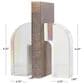 Maple and Jade Arched Geometric Decorative Bookend in Clear (Set of 2), , large