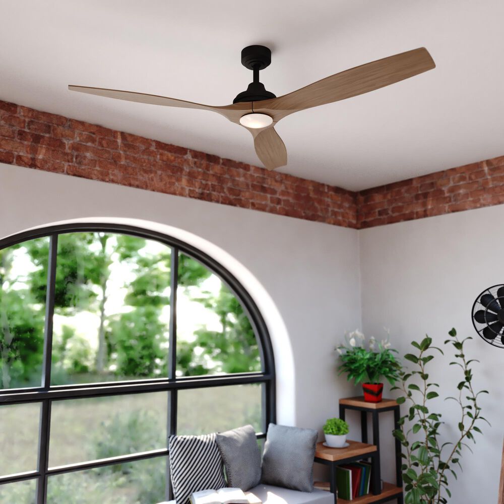 Vaxcel Niles 60" Integrated LED Ceiling Fan in Black, , large
