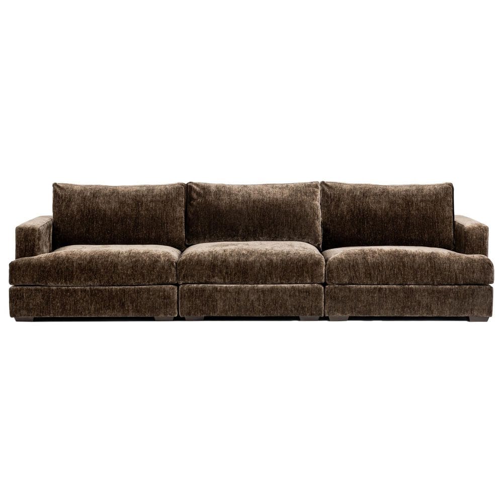 Classic Home Ludwig 3-Piece Stationary Sofa in Mossed Brown, , large