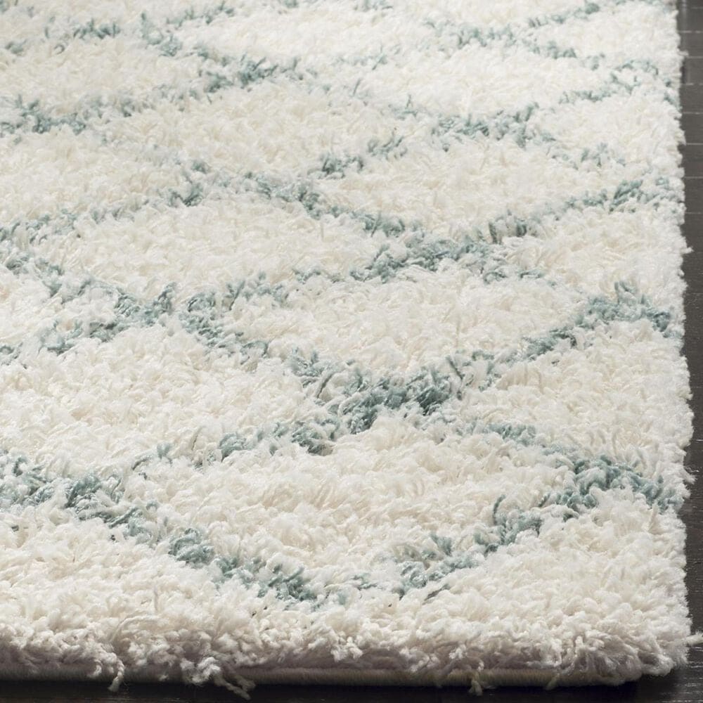 Safavieh Dallas Shag SGD258J-4 4&#39; x 6&#39; Ivory/Seafoam Area Rug, , large