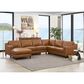 Hydeline Bella 4 Piece Leather Sectional in Cognac, , large
