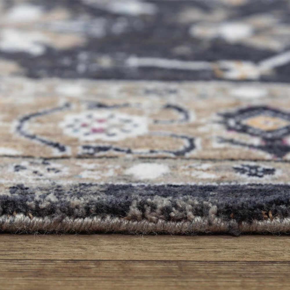 RIZZY Signature Dark Gray and Multicolor 9' x 12' Area Rug, , large