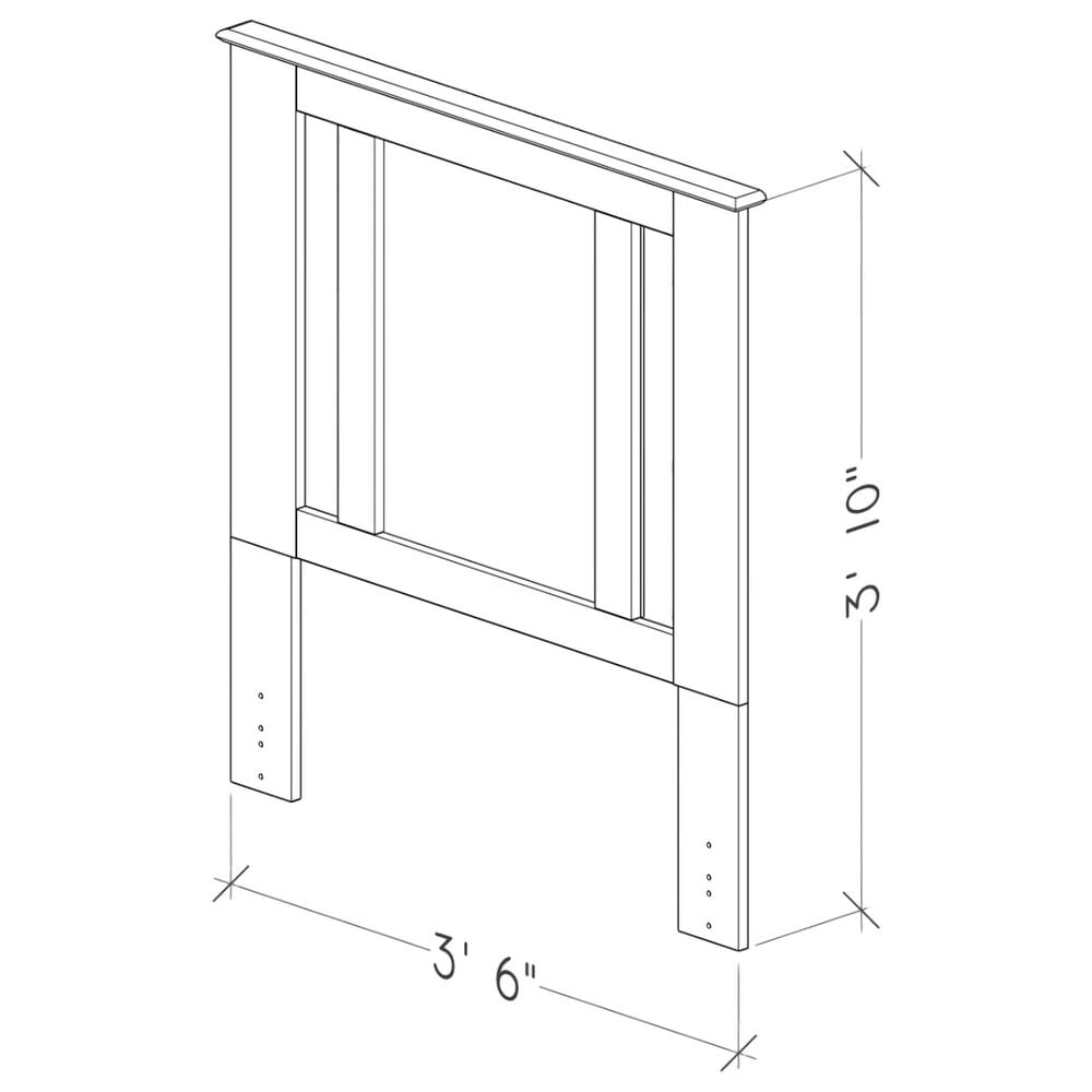 Lemoore Essential Twin Panel Headboard with Side Style in Park Elm, , large