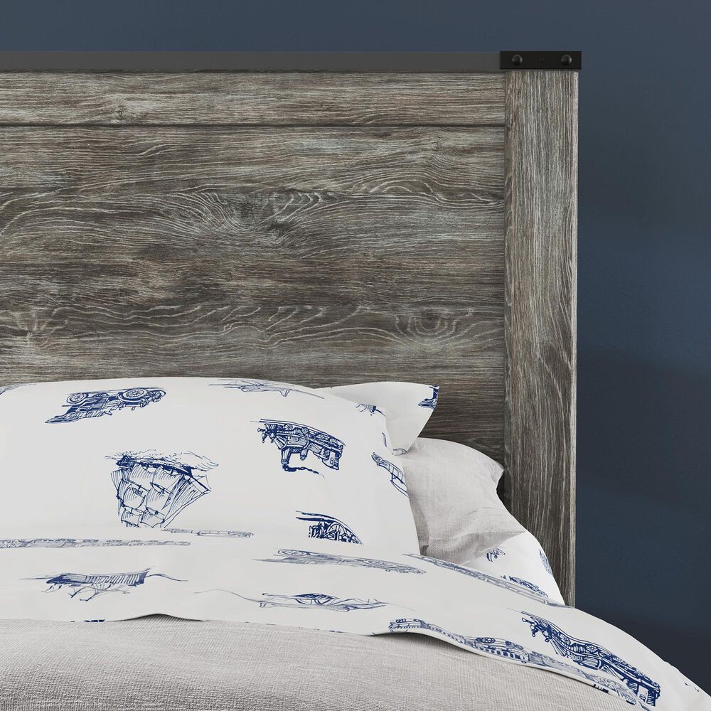 Ashley Frandern Twin Platform Bed with Storage in Warm Gray, , large