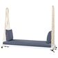 Hearth and Haven Topmax Outdoor Hanging Porch Swing Bench with Dark Gray Cushion in White, , large