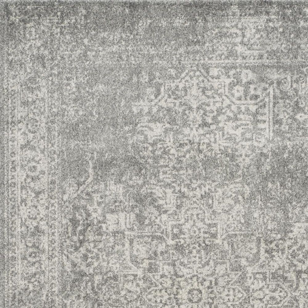 Safavieh Evoke EVK256S-5R 5&#39;1&quot; Round Silver/Ivory Area Rug, , large
