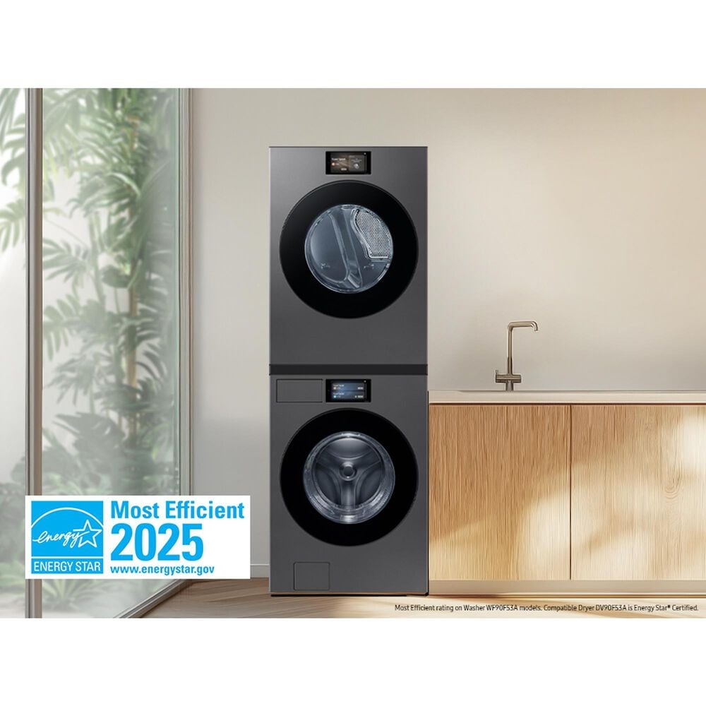 Samsung Bespoke 5.3 Cu. Ft. Front Load Washer in Dark Steel, , large