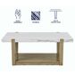 Crystal City Perth Cocktail Table in Weathered Sand and White, , large