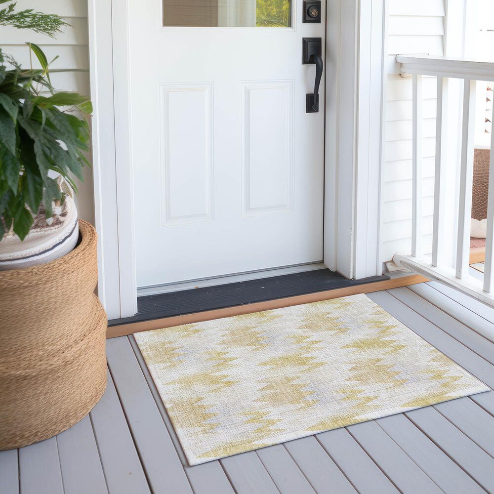 Dalyn Rug Company Soft Essentials Chevron Wheat 1'8" x 2'6" Area Rug, , large