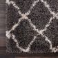 Nourison Luxe Shag LXS02 9" x 12" Charcoal and Beige Area Rug, , large