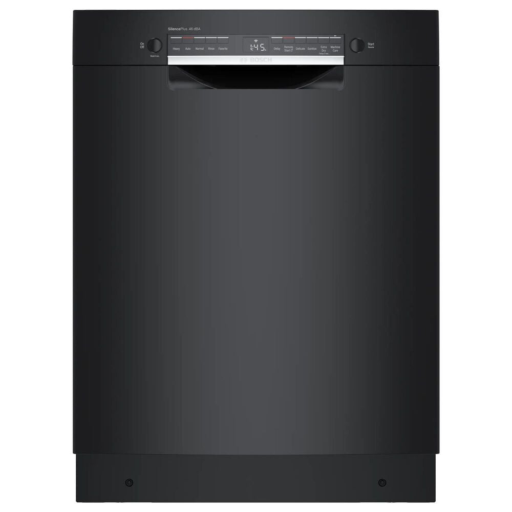Bosch 300 Series 24" Recessed Handle Dishwasher in Black, , large