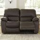 Ashley Leesworth Power Reclining Loveseat in Dark Brown, , large