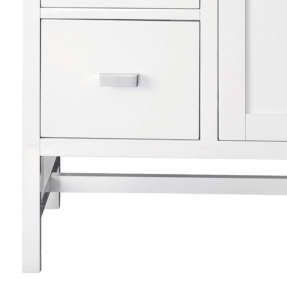 James Martin Addison 30&quot; Single Bathroom Vanity in Glossy White with 3 cm Arctic Fall Solid Surface Top and Rectangular Sink, , large