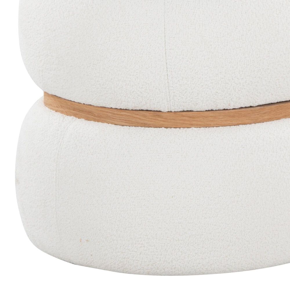 Lumisource Cinch Pouf Ottoman in Cream, , large