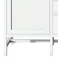 James Martin Vanities Addison 60" Double Bathroom Vanity in Glossy White with 3 cm White Zeus Quartz Top and Rectangular Sinks, , large