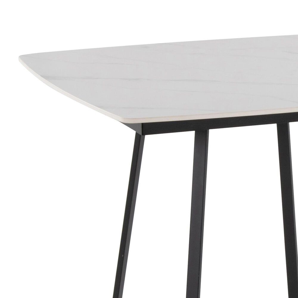 LumiSource Cosmo Square Dinette Table in White and Black - Table Only, , large