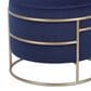 Rta Products Elegant Storage Ottoman with Gold Frame in Blue, , large