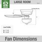 Hunter Newsome 52" Ceiling Fan with Lights in Brushed Nickel, , large