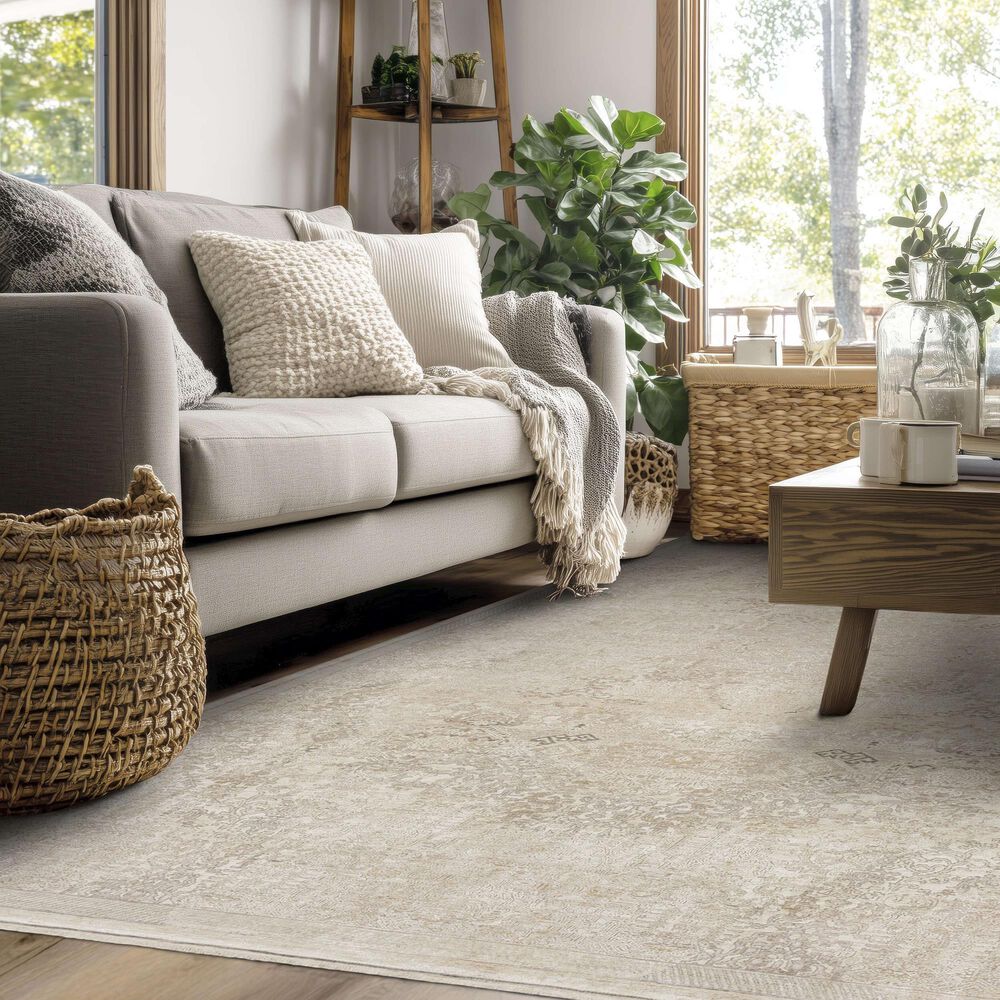 Karastan Surrey Hills Grinstead Flaxen Beige 9' x 12' Area Rug, , large
