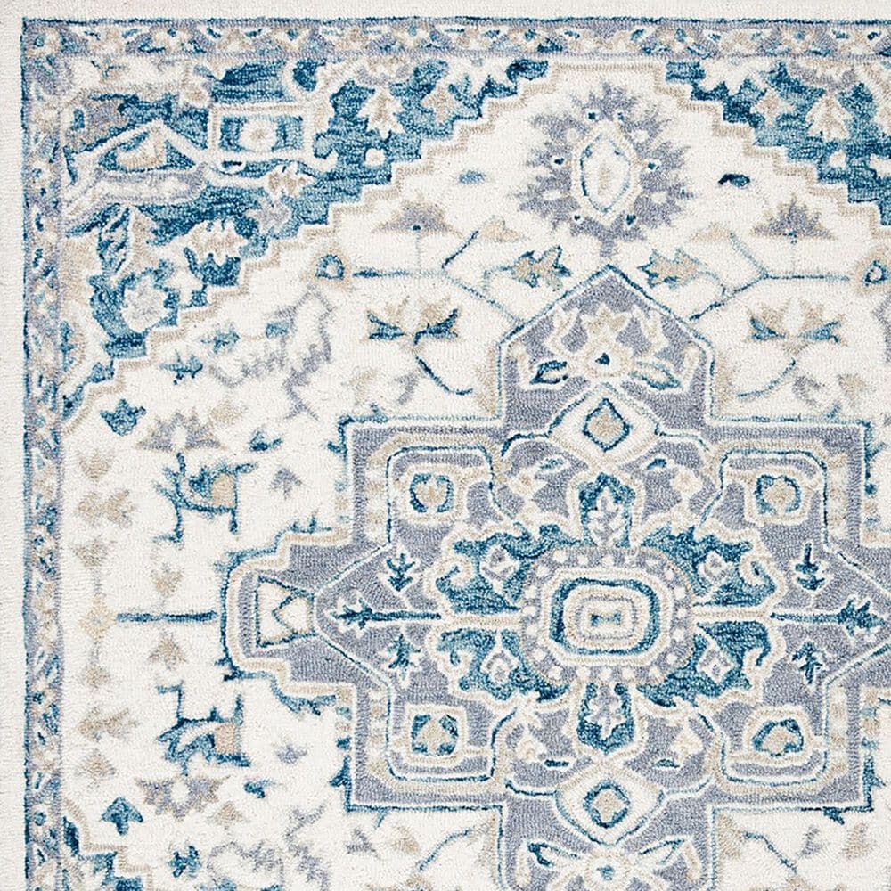 Safavieh Micro-Loop 9&#39; x 12&#39; Ivory and Navy Area Rug, , large