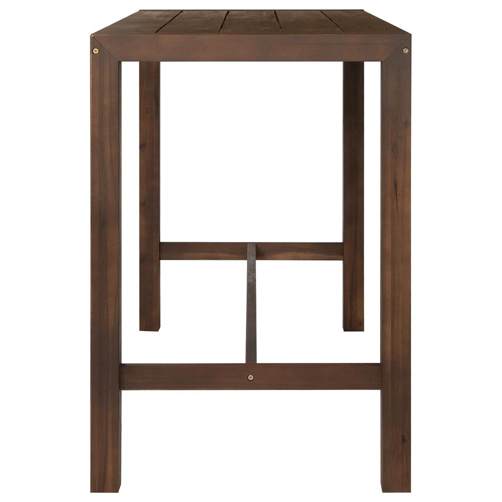HOMLUX 5-Piece Patio Bar Set with 52" Rectangular Mocha Table in Beige, , large