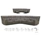 Interlochen 6-Piece Leather Power Reclining Sectional in Aline Light Gray, , large