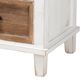 Baxton Studio Glynn 1-Drawer End Table in White and Oak Brown, , large