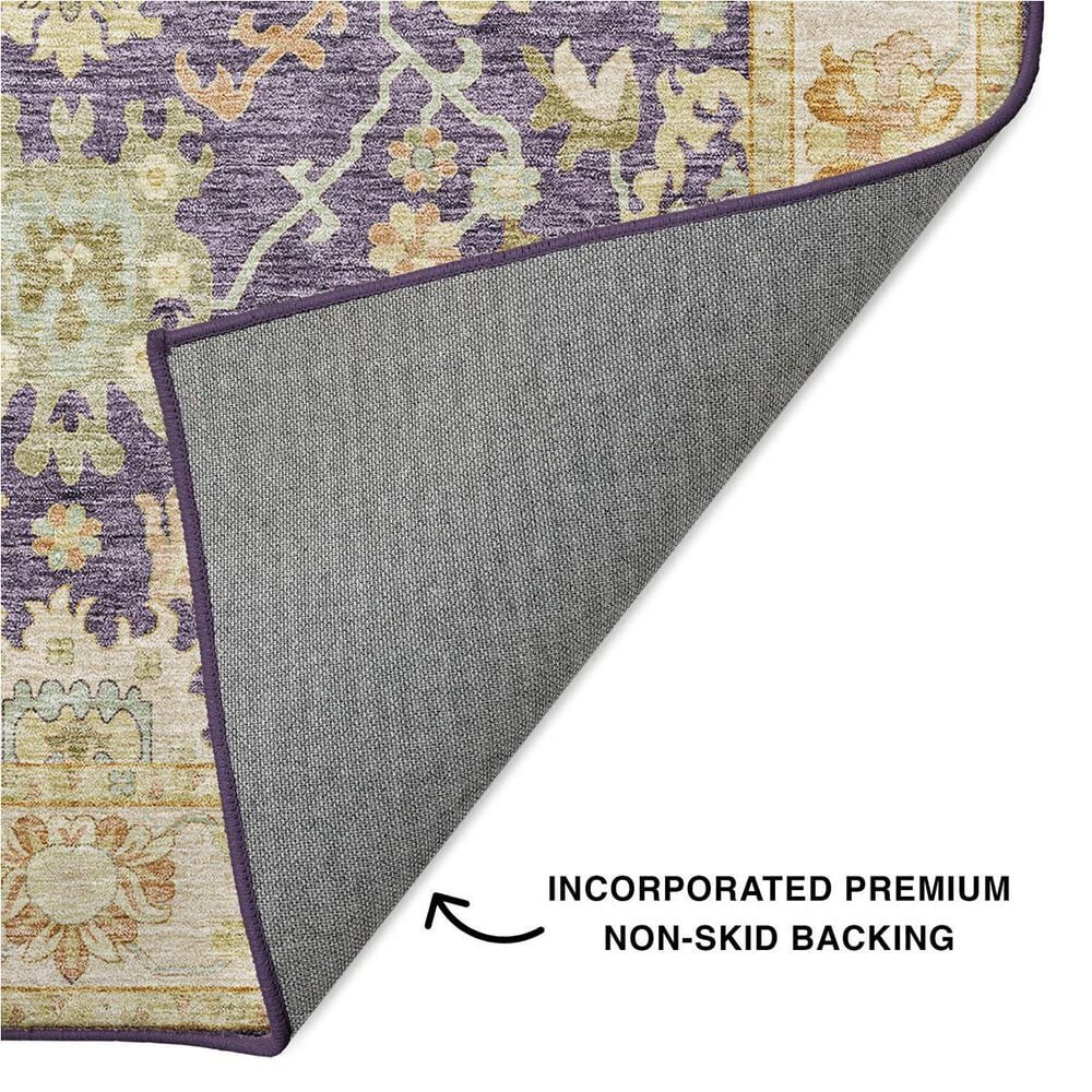 Dalyn Rug Company Hatay HY2 2&#39;3&quot; x 7&#39;6&quot; Eggplant Runner, , large