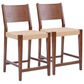 Linon Home Decor Cadence Counter Stool in Brown and Natural (Set of 2), , large