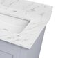Lexora Home Dukes 48" Double Bathroom Vanity in Dark Grey with 2 cm White Carrara Marble Top and Rectangular Sinks, , large
