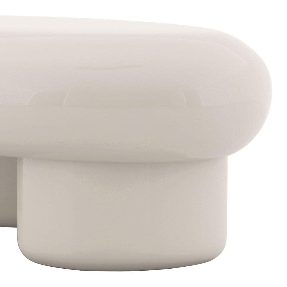 Furniture of America Rene Low Profile Glossy Coffee Table in Cream, , large