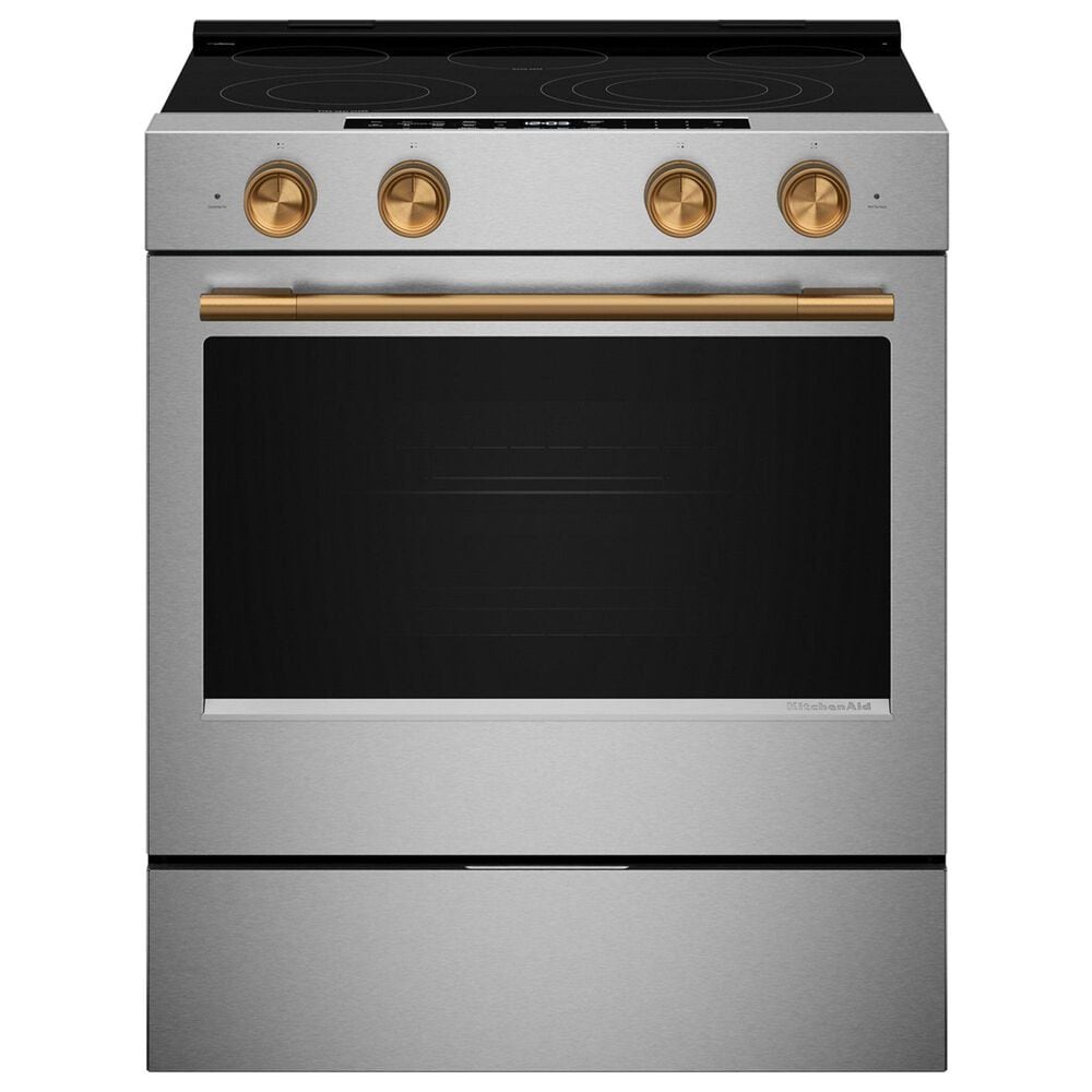 KitchenAid Handle and 4-Piece Knob Accessory Kit for Slide-In Convection Range in Bronze, , large
