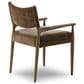 Four Hands Jayla Dining Arm Chair with Altair Mushroom Fabric in Toasted Oak, , large