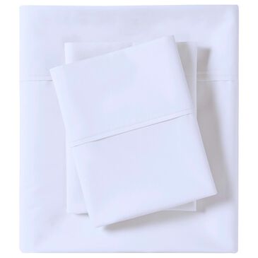 Hampton Park Peached Percale 3-Piece Twin Sheet Set in White, , large