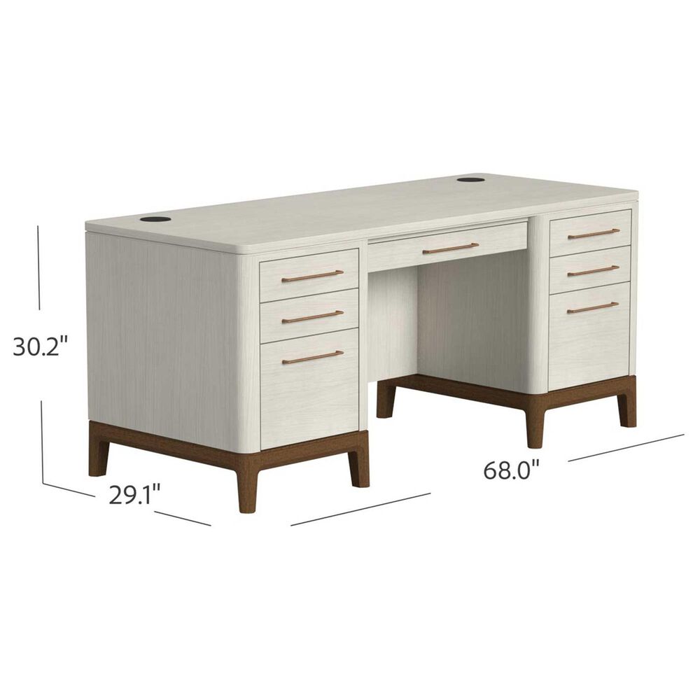 Wycliff Bay Pomono Double Pedestal Executive Desk in White, , large
