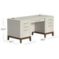 Wycliff Bay Pomono Double Pedestal Executive Desk in White, , large