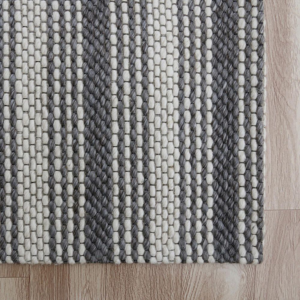 L&amp;R Resources Bergen 5&#39; x 7&#39;9&quot; Dark Gray and Ivory Area Rug, , large
